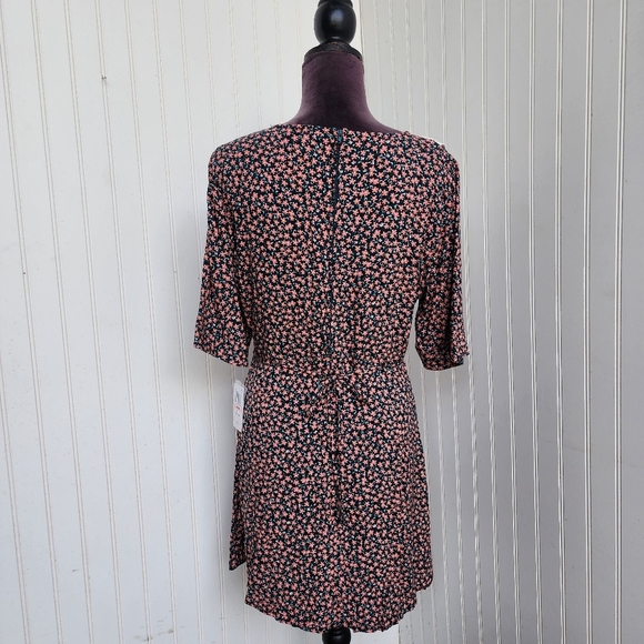 NWT $60 B DARLIN Womens Pink Black Crochet-trim Collar Mini Dress 13/14 - Picture 9 of 16